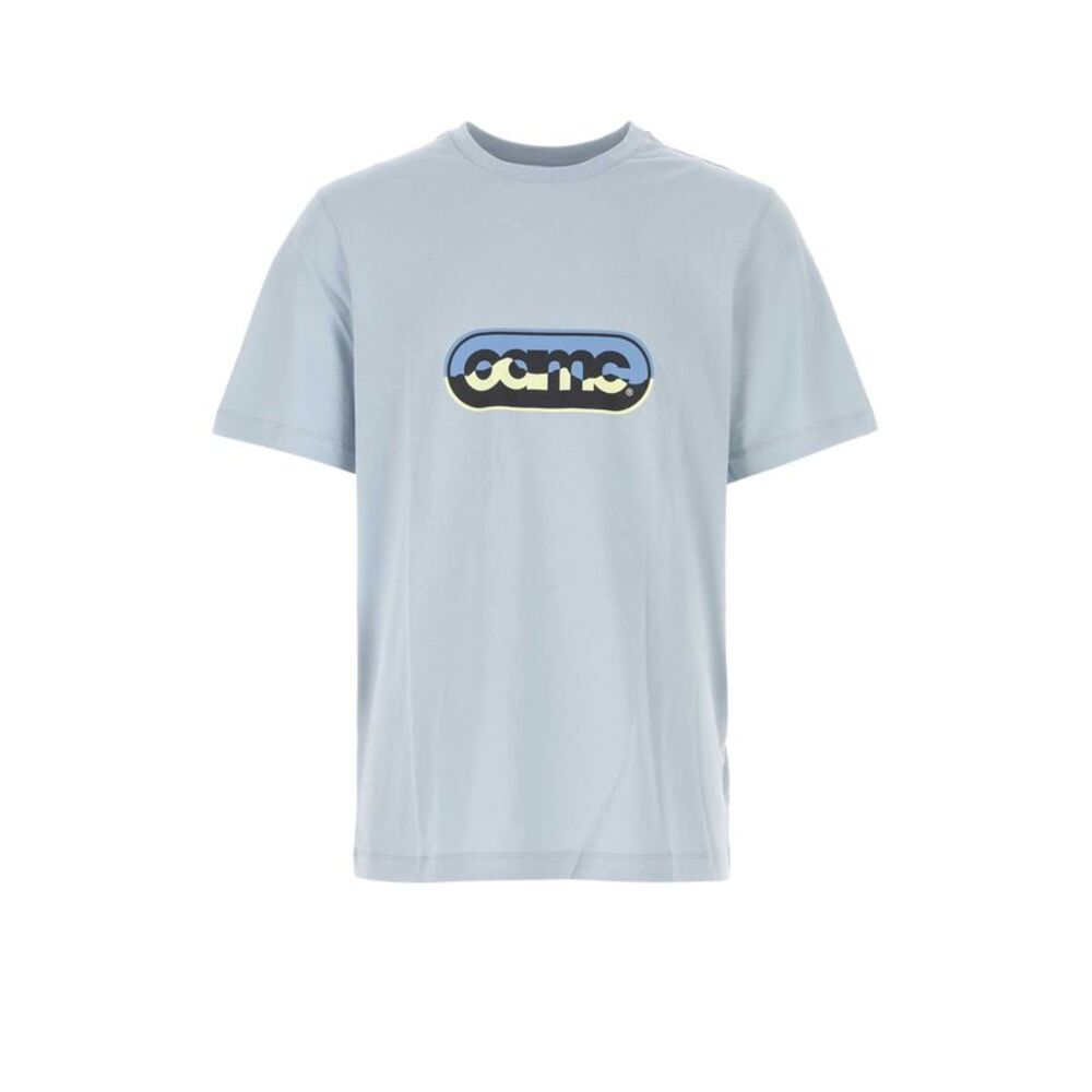 Oamc Men Light-Blue Cotton Oversize T-Shirt